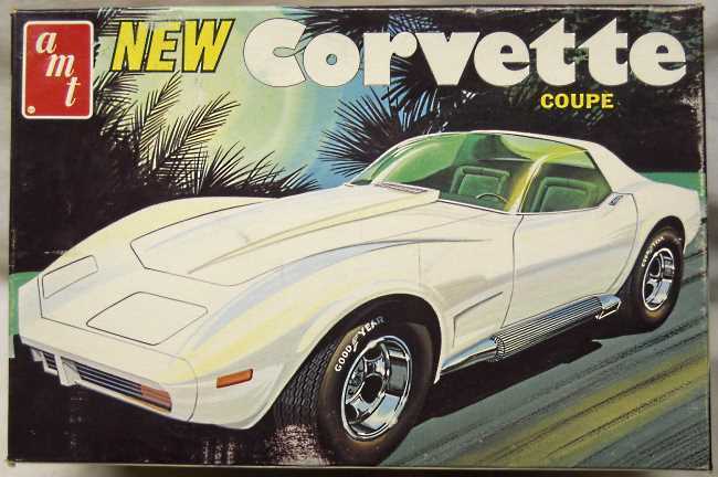 AMT 1/25 New 1973 Chevrolet Corvette Coupe 3 in 1 - Stock / Custom / Drag, T420-225 plastic model kit